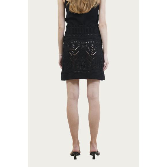 NEW GOEN.J crochet knit mini skirt in black - Picture 4 of 4